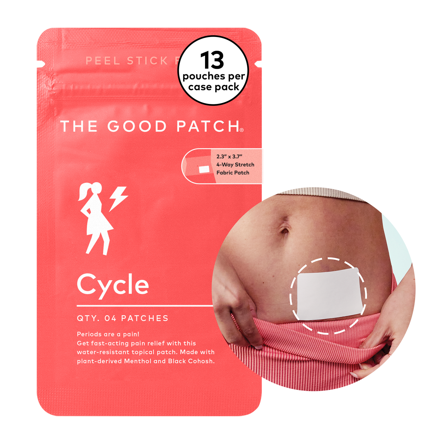 Patch de bien-être portable pour cycle menstruel: 13 pochettes